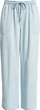 beachlunchlounge Harmony Tie Waist Crop Pants