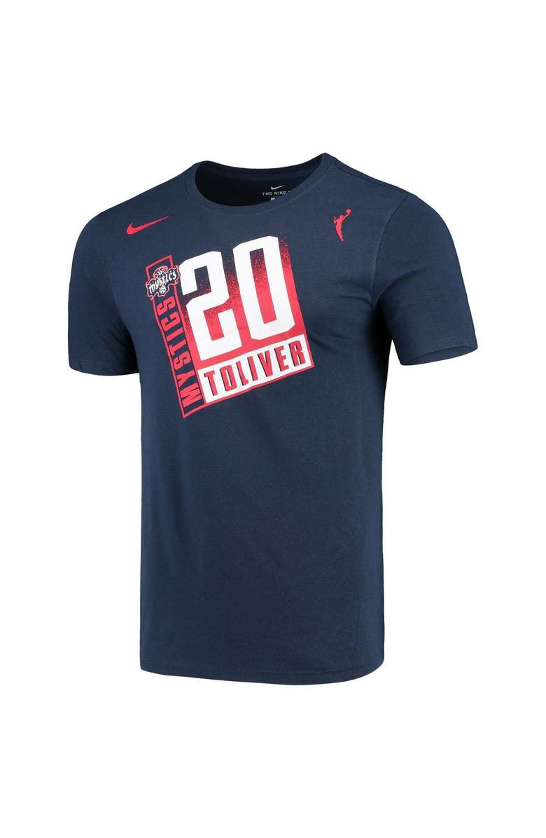 Nike Men's Nike Kristi Toliver Navy Washington Mystics Distressed Player T-Shirt, Alternate, color, 