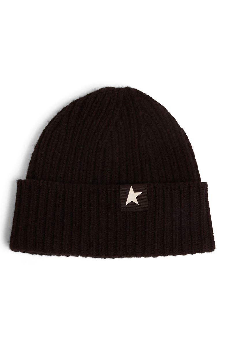 Golden Goose Damian Star Cuff Rib Beanie, Main, color,