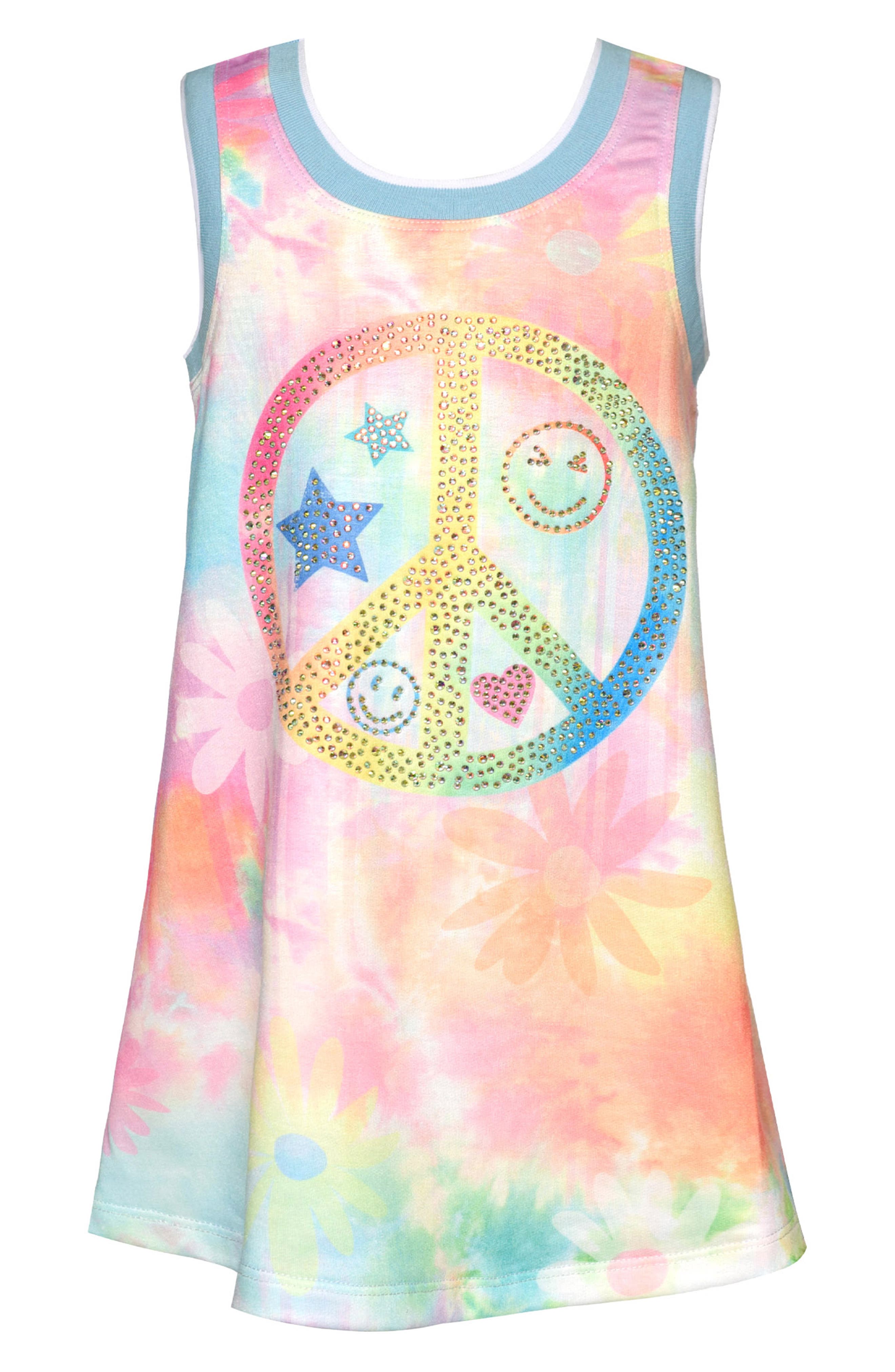 Baby Sara Kids' Embellished Tie Dye Dress