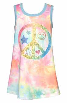 Baby Sara Kids' Embellished Tie Dye Dress