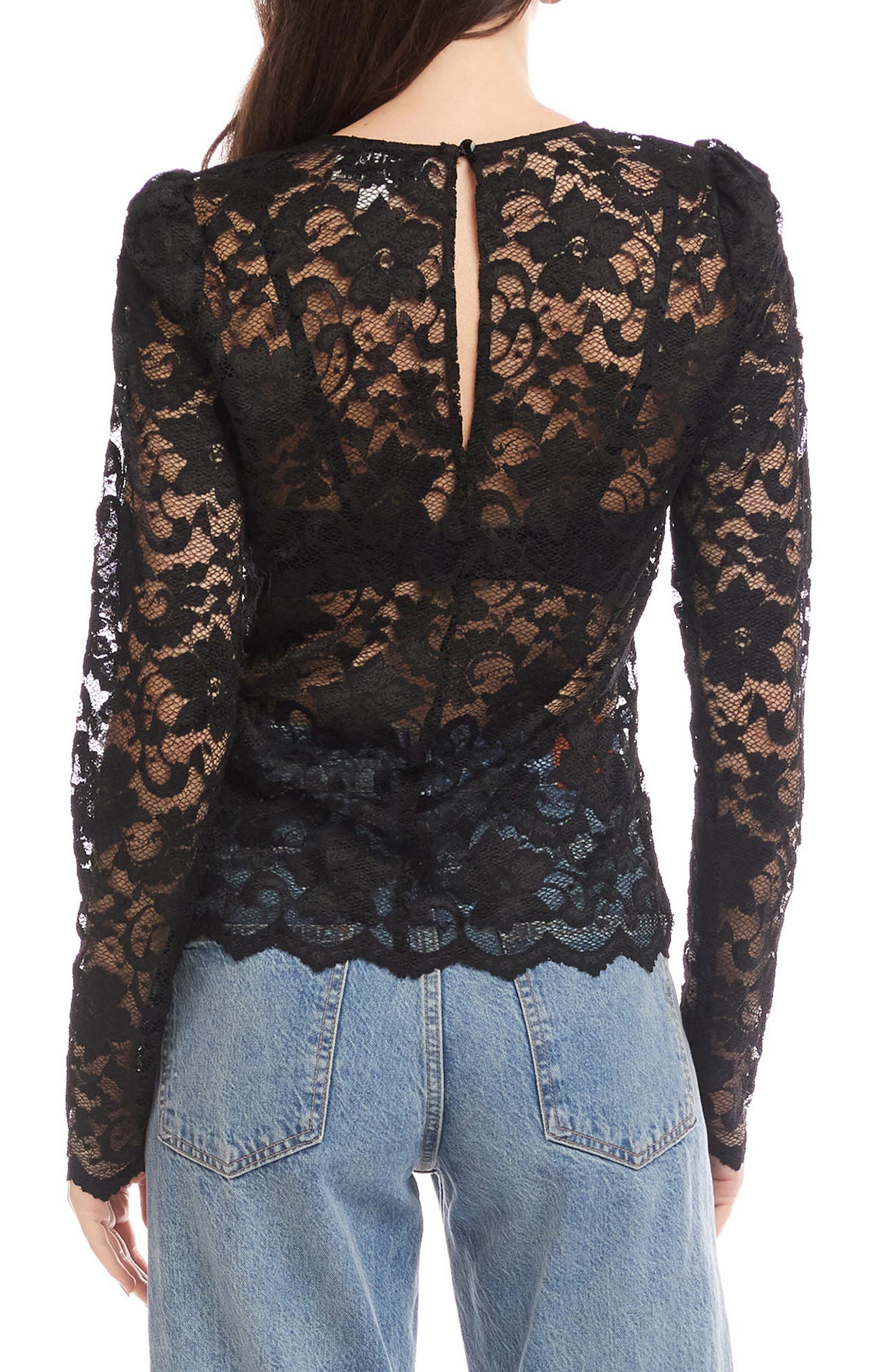 Maylani Sheer Stretch Lace Top - image 2