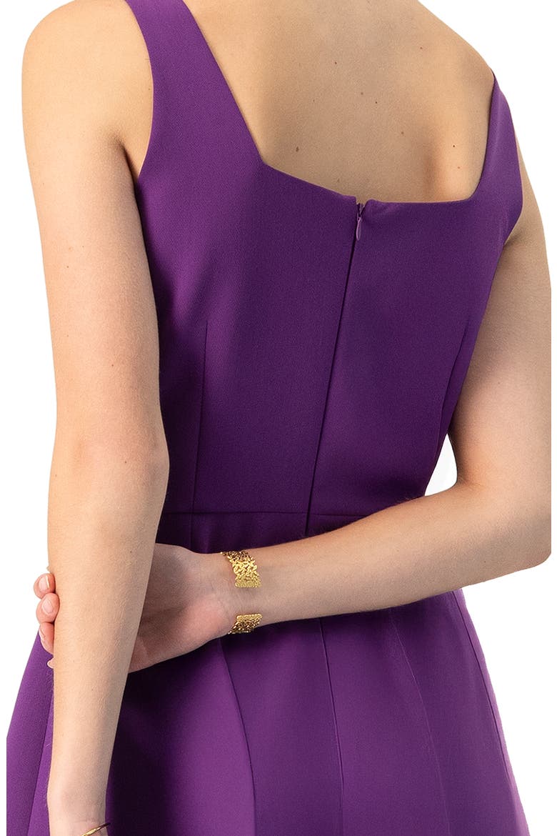 Wide-Leg Jumpsuit with Classic Strap and Squared Neck, Alternate, color, Purple