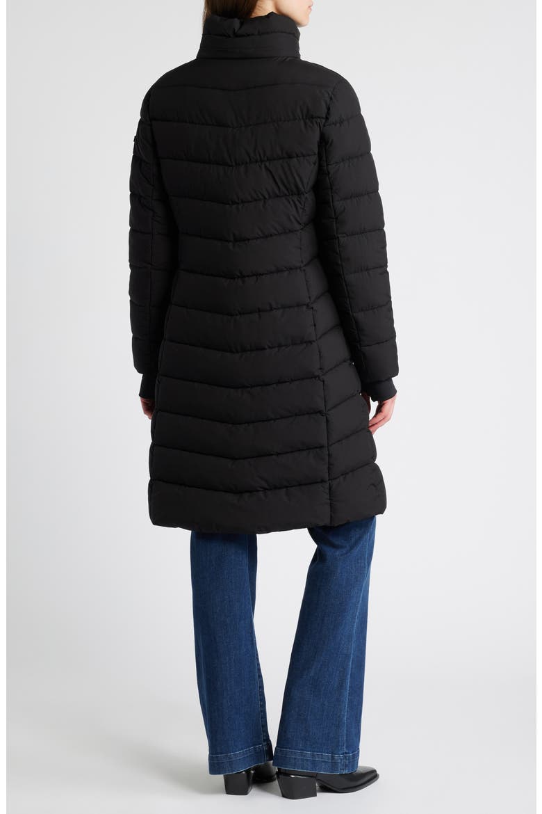 Water Resistant Hooded Puffer Jacket, Alternate, color, BLACK