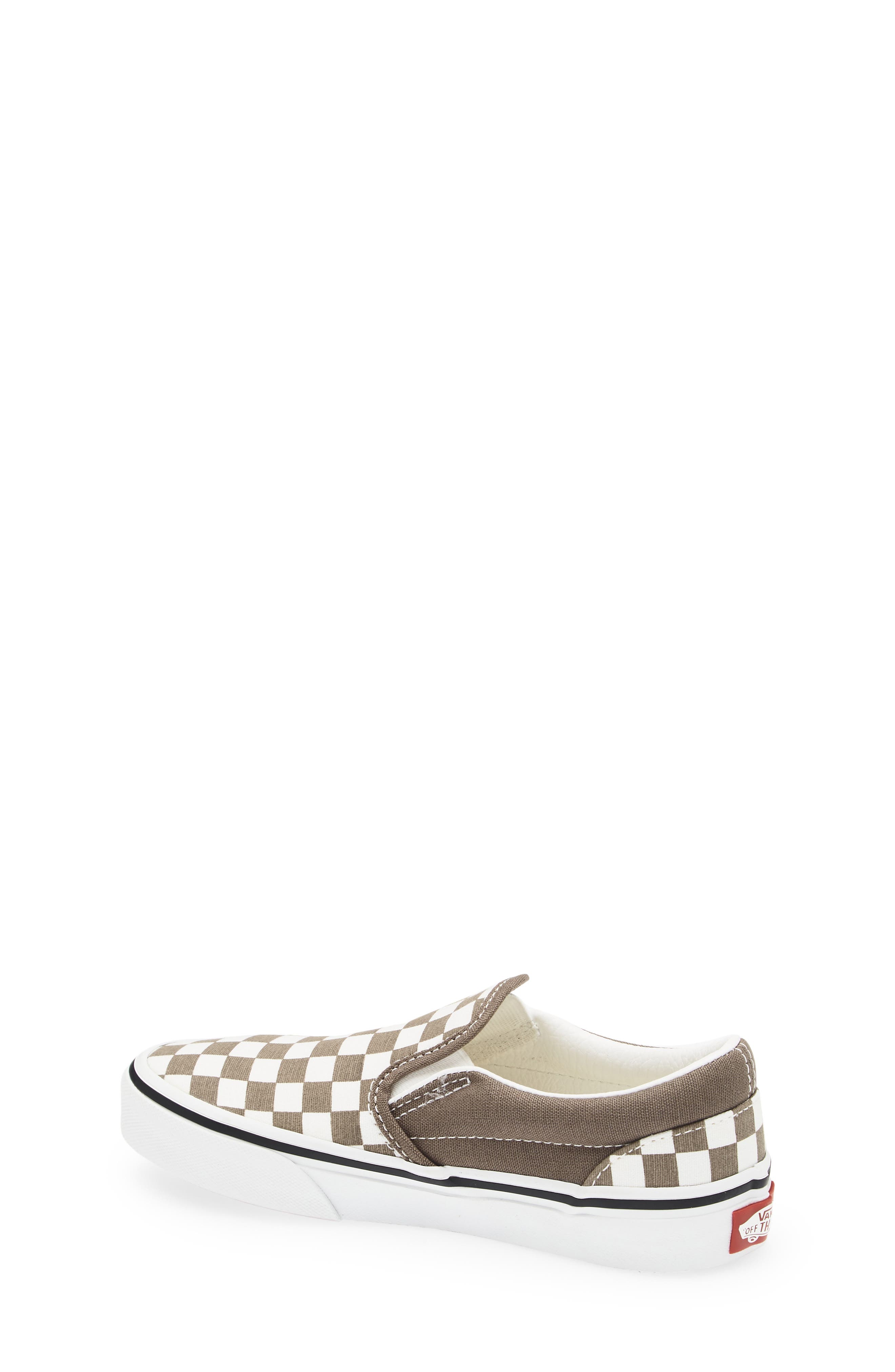 Vans Kids' Classic Slip-On Sneaker, Alternate, color, Checkerboard Walnut