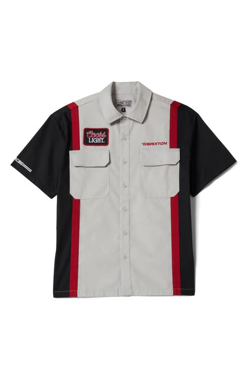 Brixton Coors Light Shake Down Short Sleeve Button-up Shirt In Multi