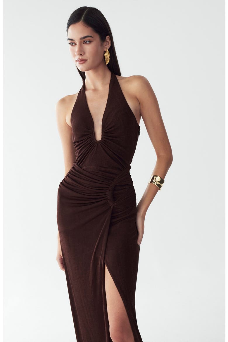 Dakota Maxi Dress, Alternate, color, Chocolate
