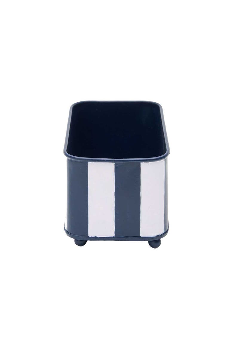 Cabana Striped Navy Mini Planter, Alternate, color, Blue