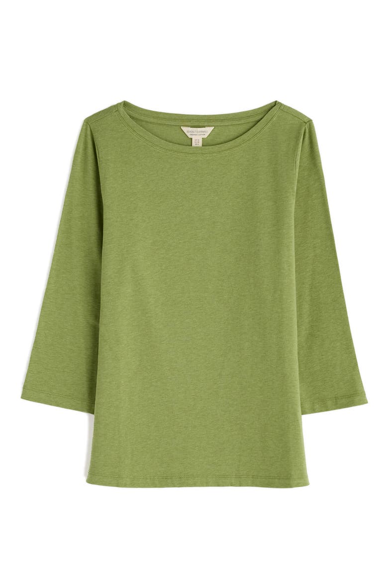 Easel Stretch Organic Cotton Top, Alternate, color, MELANGE ALOE