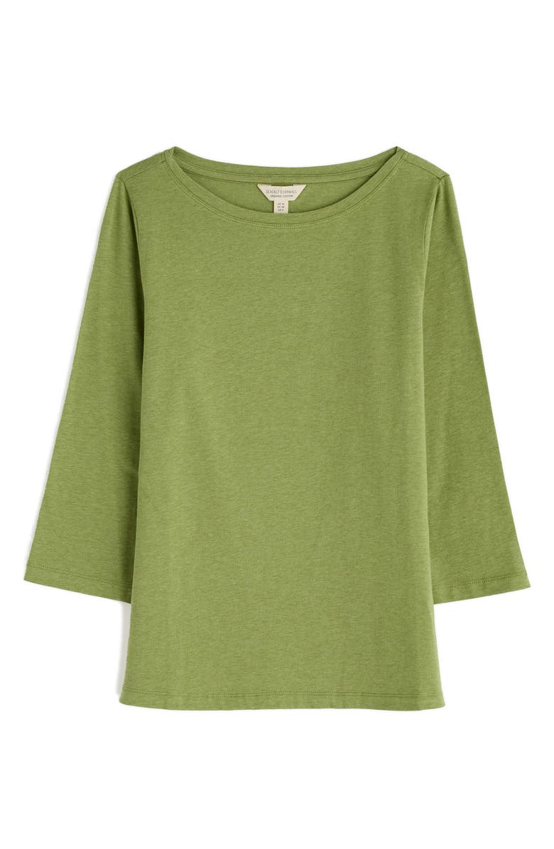 Seasalt Cornwall Easel Stretch Organic Cotton Top, Alternate, color, Melange Aloe