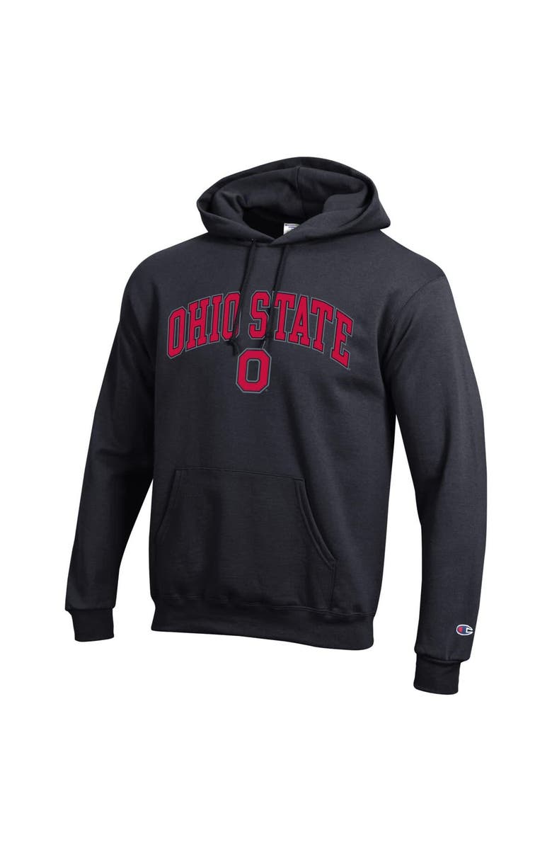 Champion Men's Champion  Black Ohio State Buckeyes Arched Logo Fleece Pullover Hoodie, Alternate, color, Black