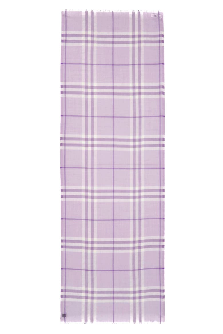 Giant Check Wool & Silk Gauze Scarf, Main, color, PALE THISTLE