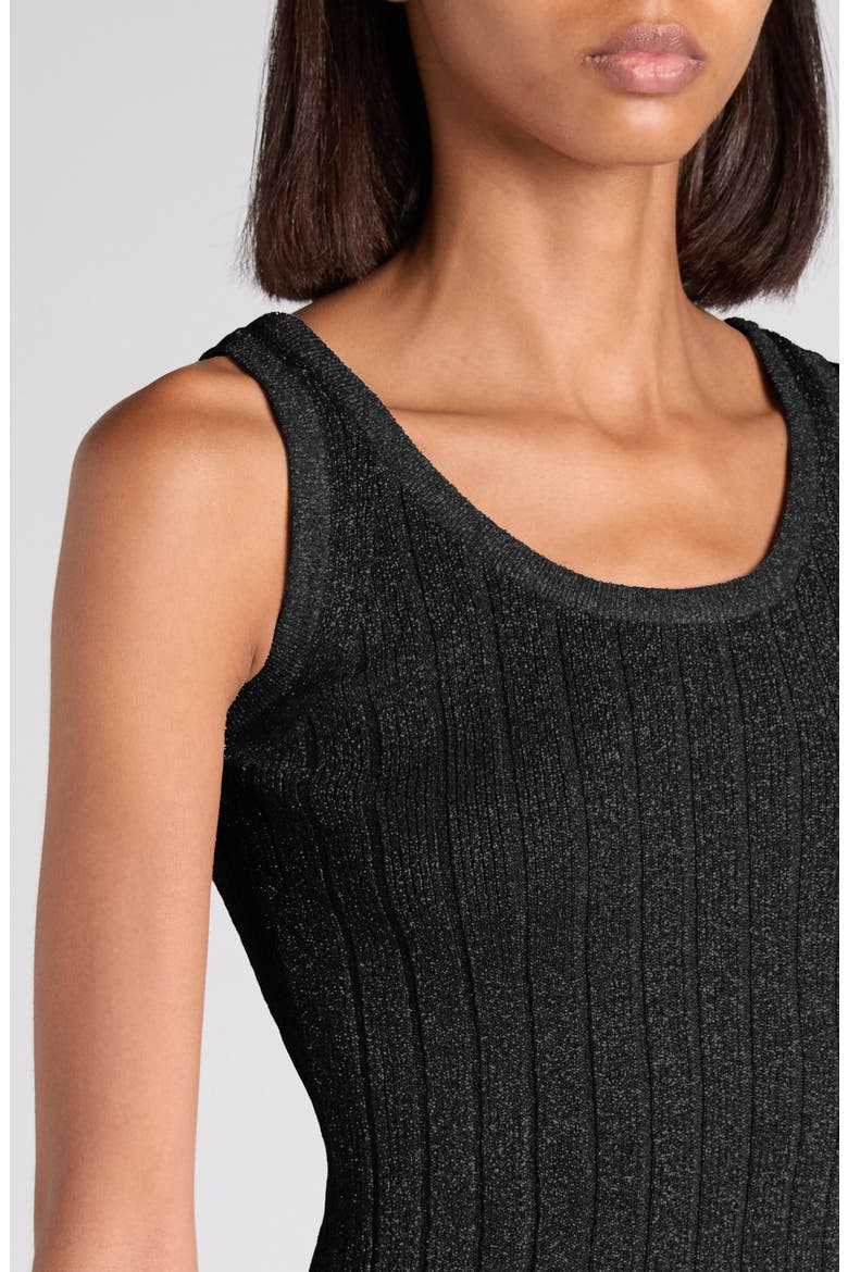 Metallic Rib Midi Sweater Dress, Alternate, color, LB999 BLACK