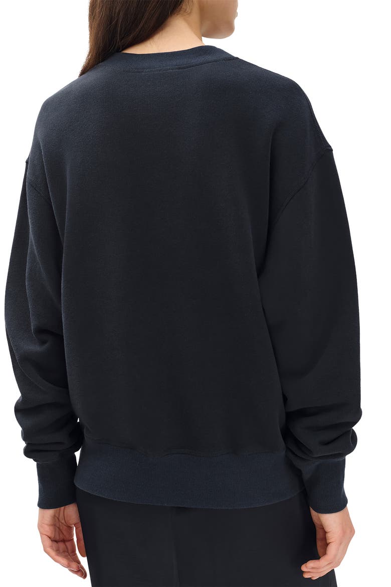 Oversize Logo Graphic Sweatshirt, Alternate, color, NAVY