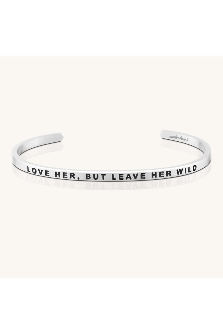 Love Her, But Leave Her Wild bracelet, Main, color, Silver