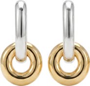 ARGENTO VIVO Two-Tone Drop Hoop Link Earrings