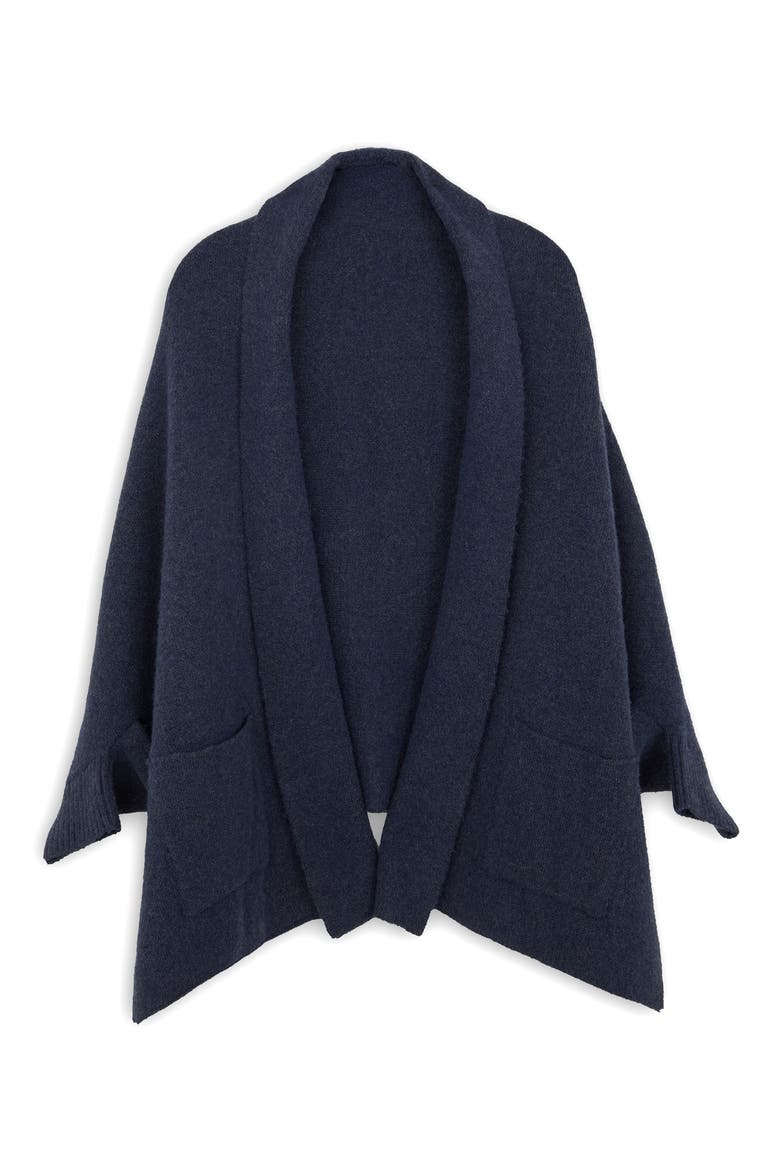 Shawl Collar Cardigan, Alternate, color, DENIM