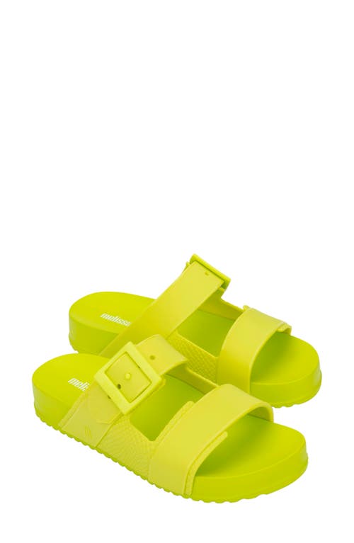 Melissa Cozy Connection Green Jelly Slide Sandals In Green
