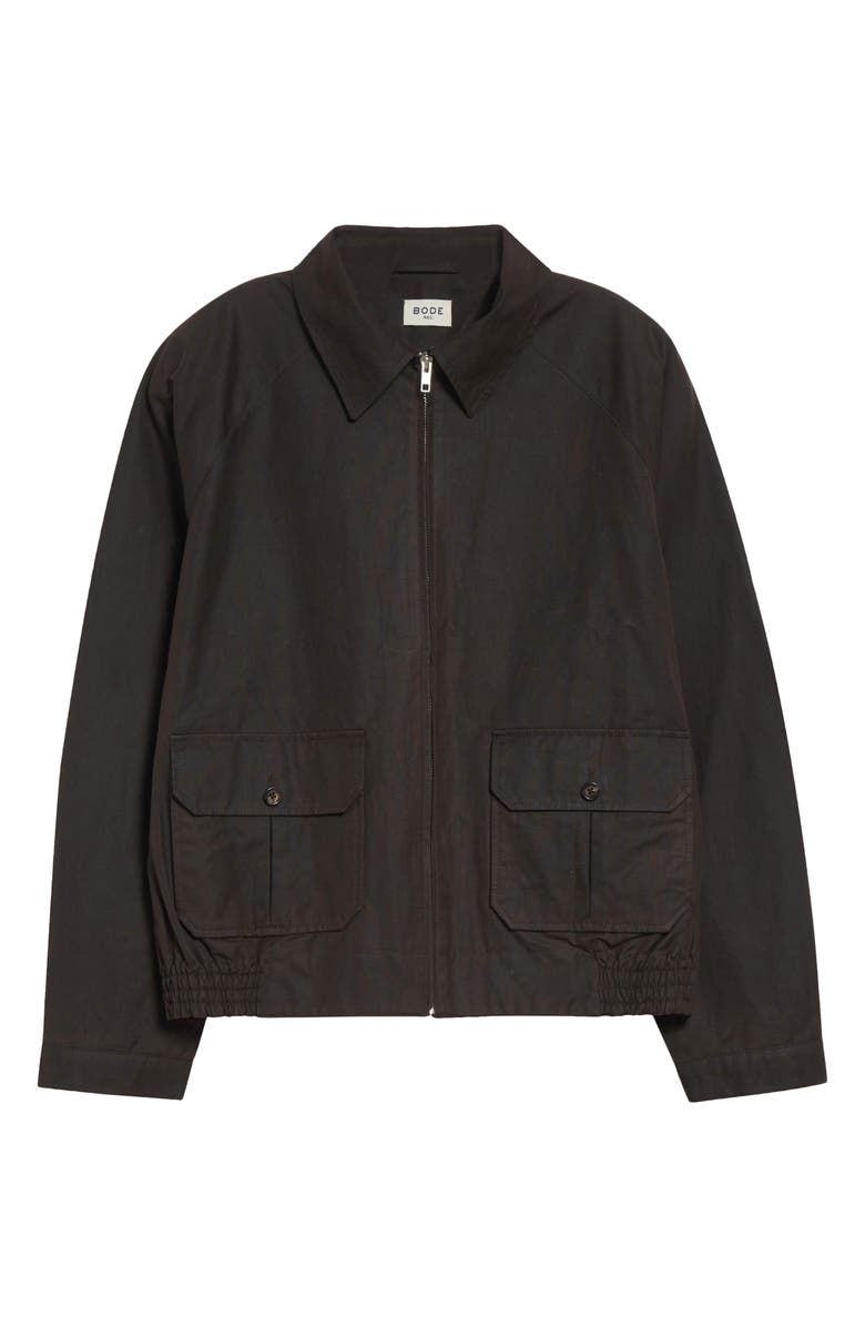 Bode Waxed Cotton Coach's Jacket, Alternate, color, Brown
