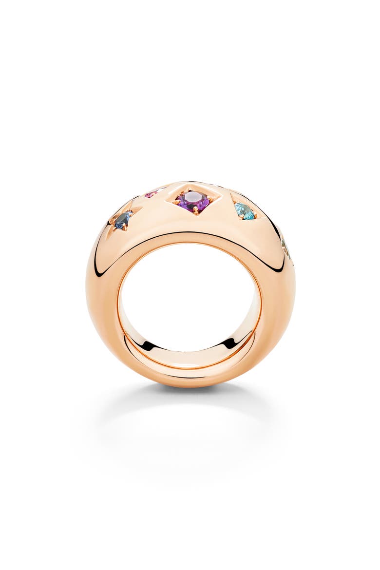 Iconica Geometric Gemstone Ring, Alternate, color, ROSE GOLD