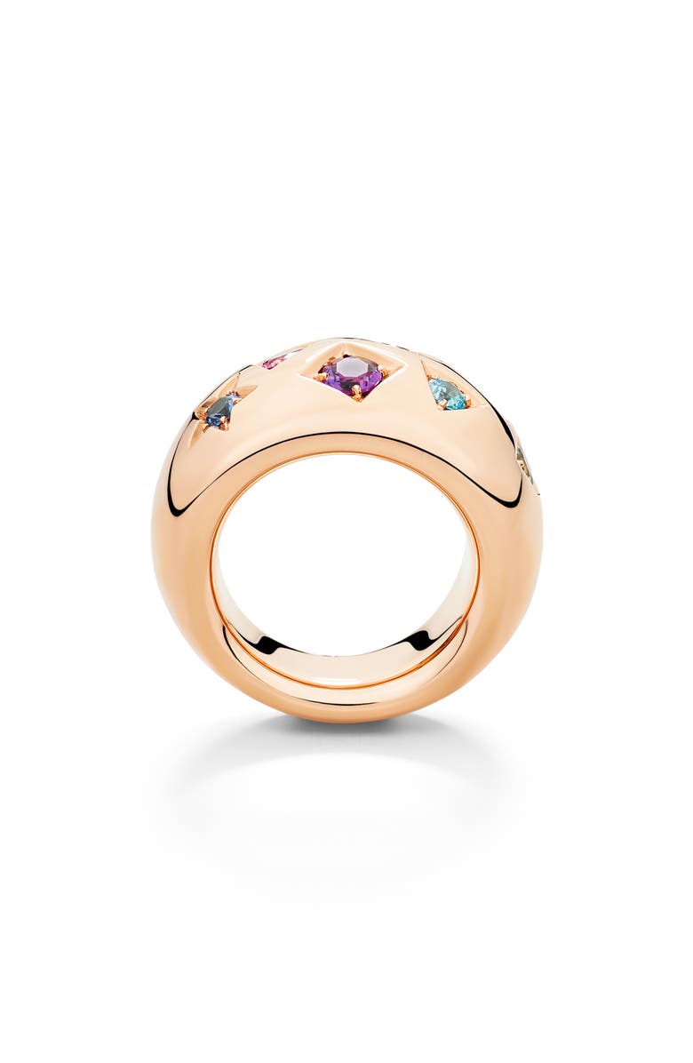 Pomellato Iconica Geometric Gemstone Ring, Alternate, color, Rose Gold