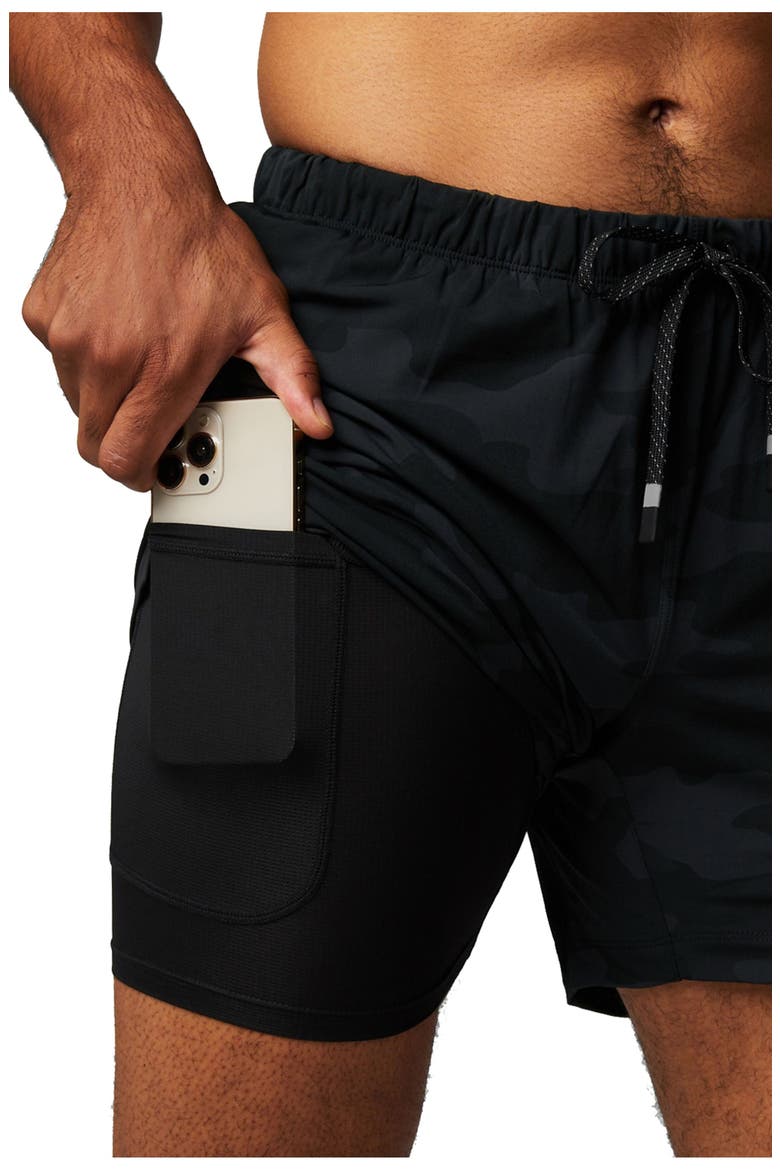 Men's The 5" One Short, Alternate, color, Black Tactical Camo