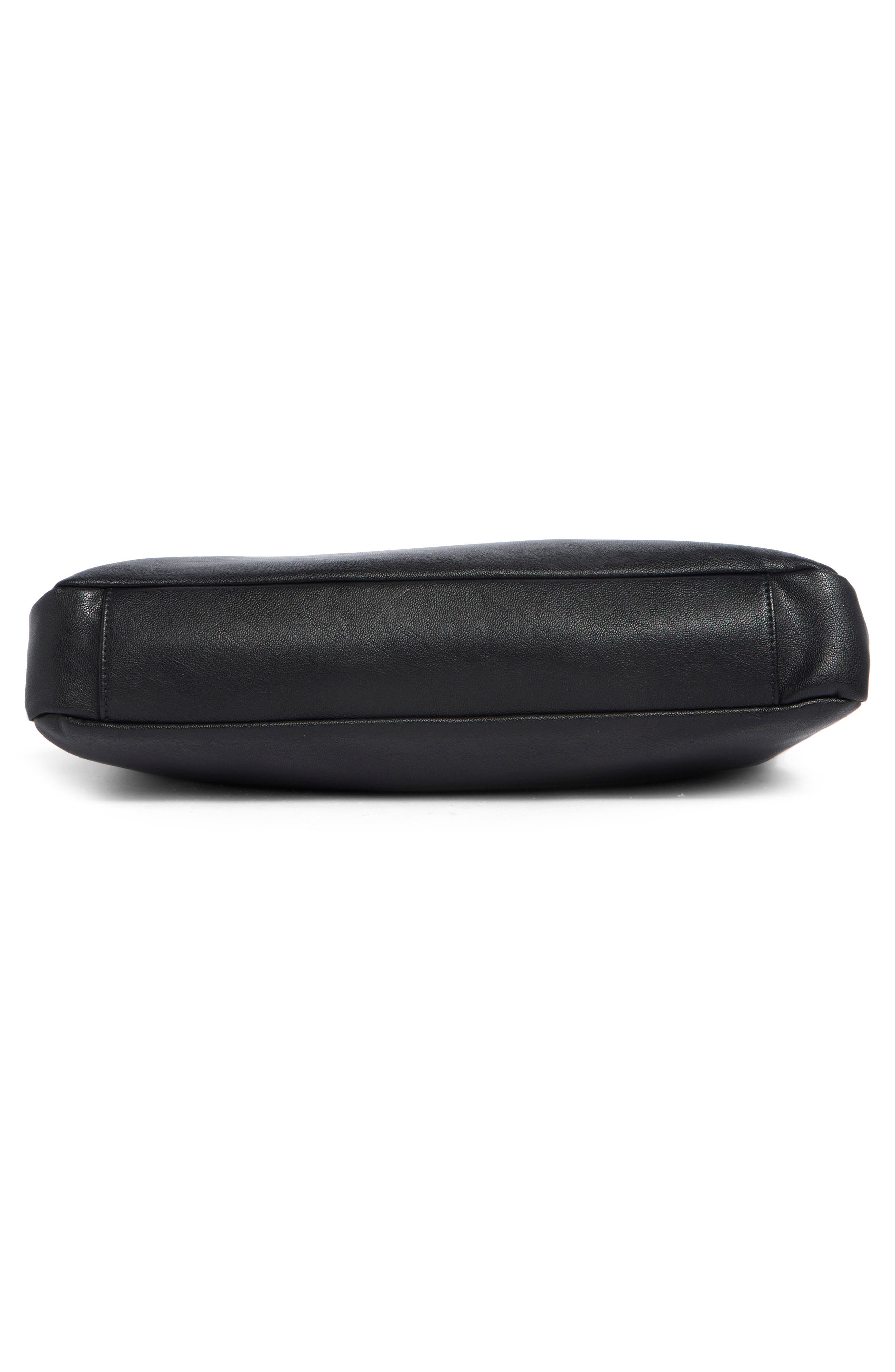 Max Faux Leather Clutch, Alternate, color, BLACK