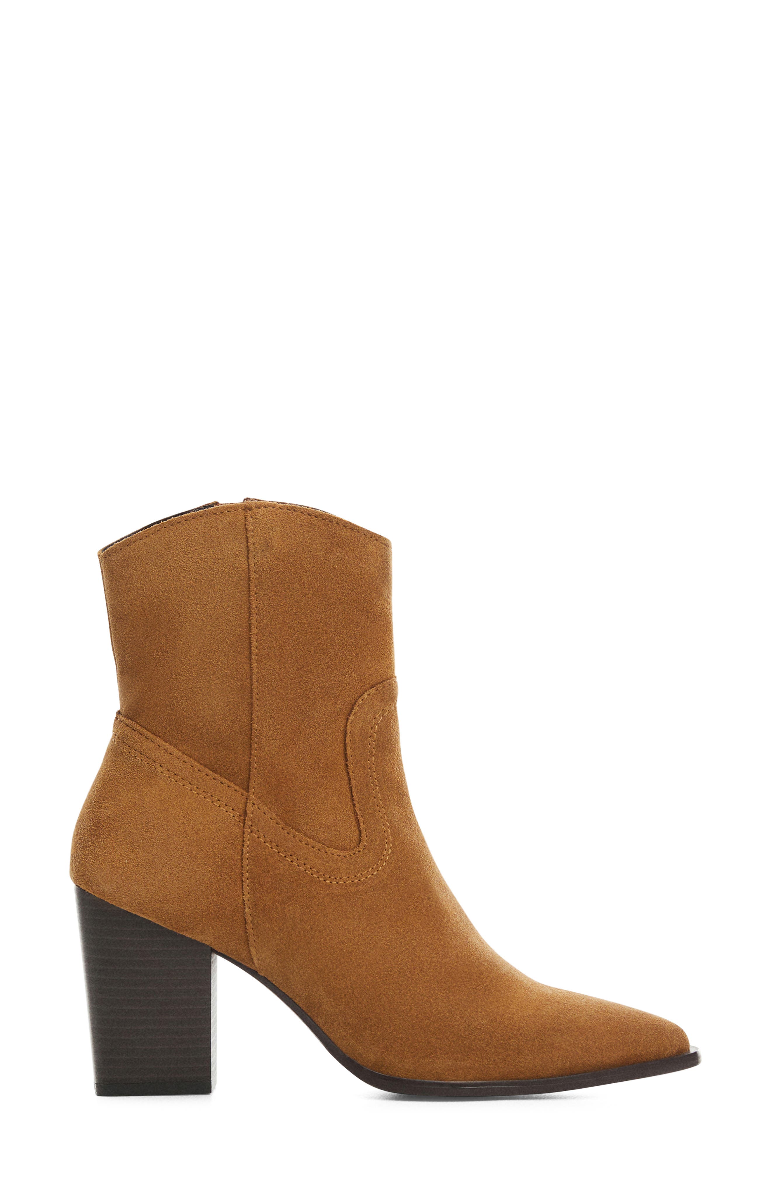MANGO Size Zip Western Boot, Alternate, color, 