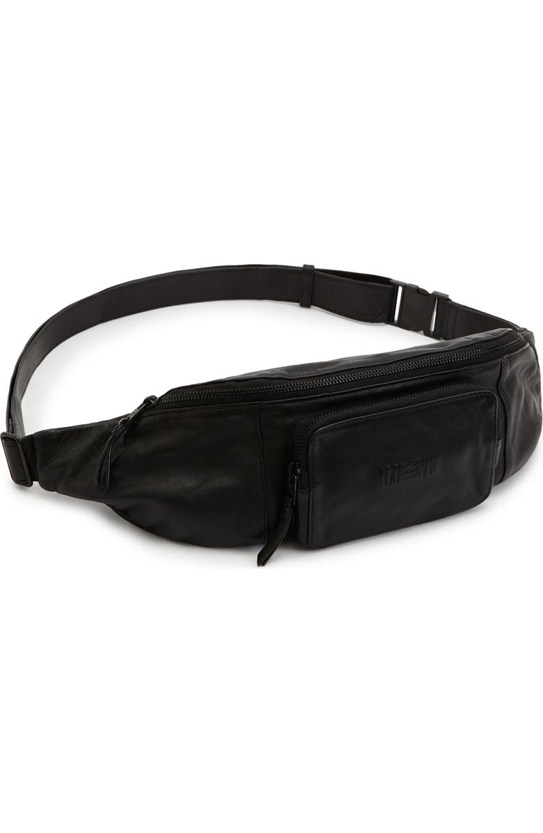 AllSaints Oppose Leather Belt Bag, Alternate, color,