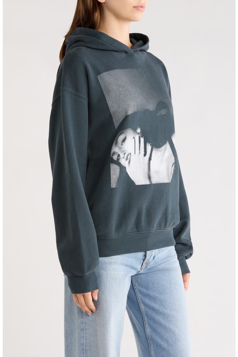 Olivia Rodrigo 'Guts' Album Cover Fleece Graphic Hoodie, Alternate, color, VINTAGE BLACK