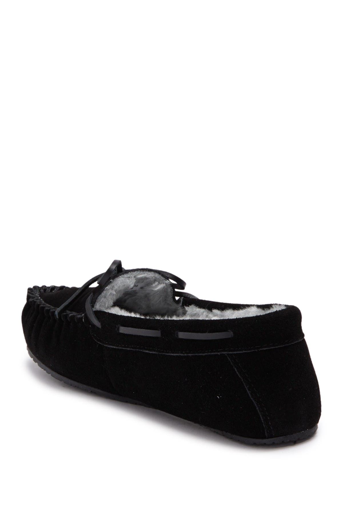 Minnetonka Comfy Faux Fur Moccasin, Alternate, color, 