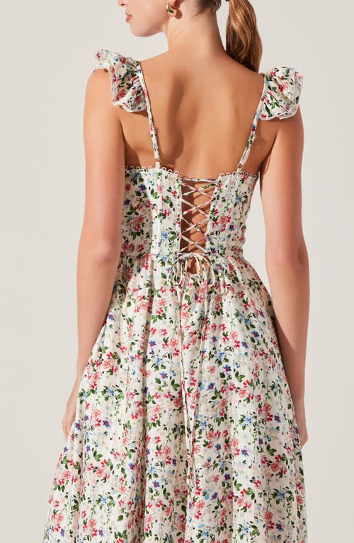 ASTR ASTR THE LABEL WEDELIA FLORAL PRINT A-LINE DRESS
