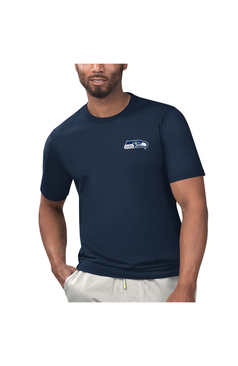 Margaritaville Men's Margaritaville College Navy Seattle Seahawks Licensed to Chill T-Shirt, Alternate, color,