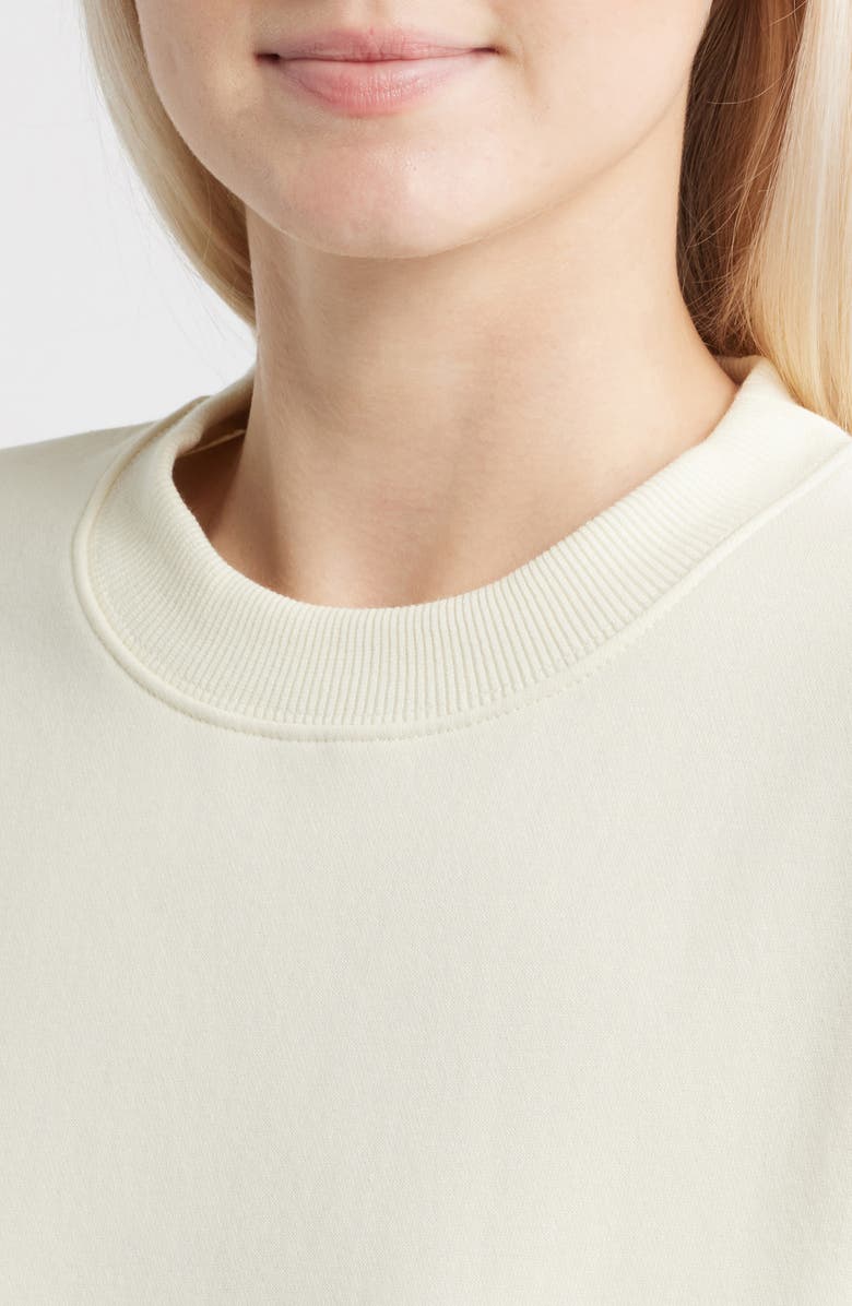 Topshop Ultimate Oversize Cotton Blend Sweatshirt, Alternate, color, Cream