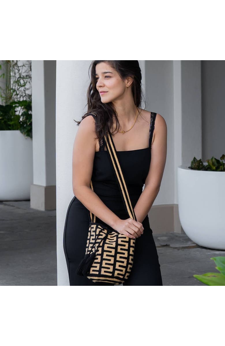 One Thread Collective Remi Bag, Alternate, color, Black + Beige