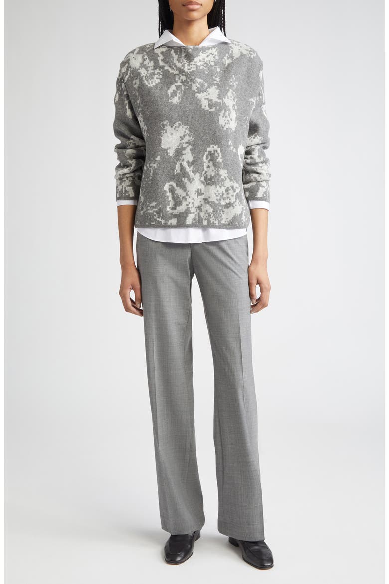 Bateau Neck Jacquard Sweater, Alternate, color, NICKEL MULTI