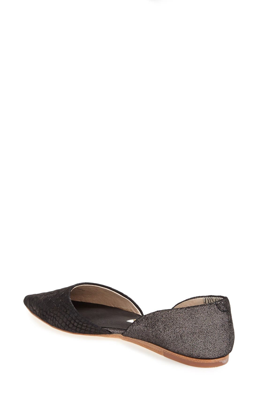 'Mercer' Flat, Alternate, color, GUNMETAL/ BLACK SNAKE