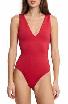 Sculpting Deep V-Neck Bodysuit