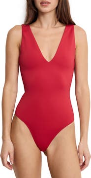 Good American Sculpting Deep V-Neck Bodysuit