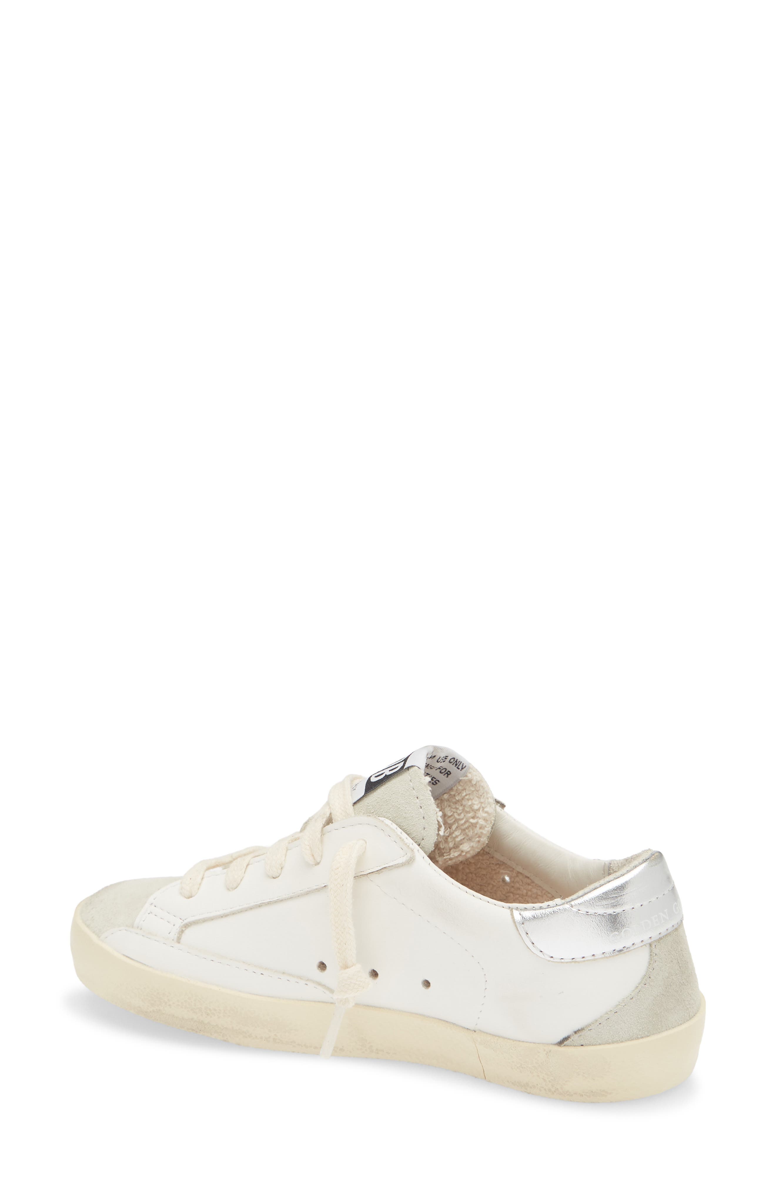 Kids' Super-Star Sneaker, Alternate, color, WHITE/ ICE/ GOLD/ SILVER