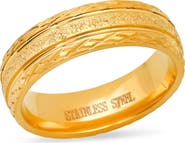 STEELTIME Men's Stainless Steel Glitter Ring