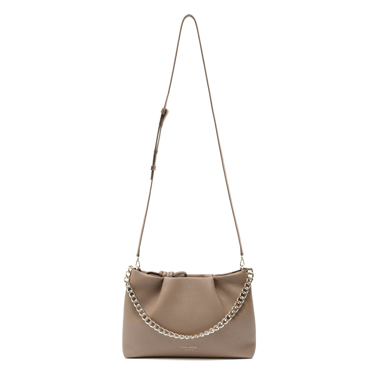 Esin Akan 3-in-1 Midi Richmond Leather Crossbody Bag in Oatmilk 