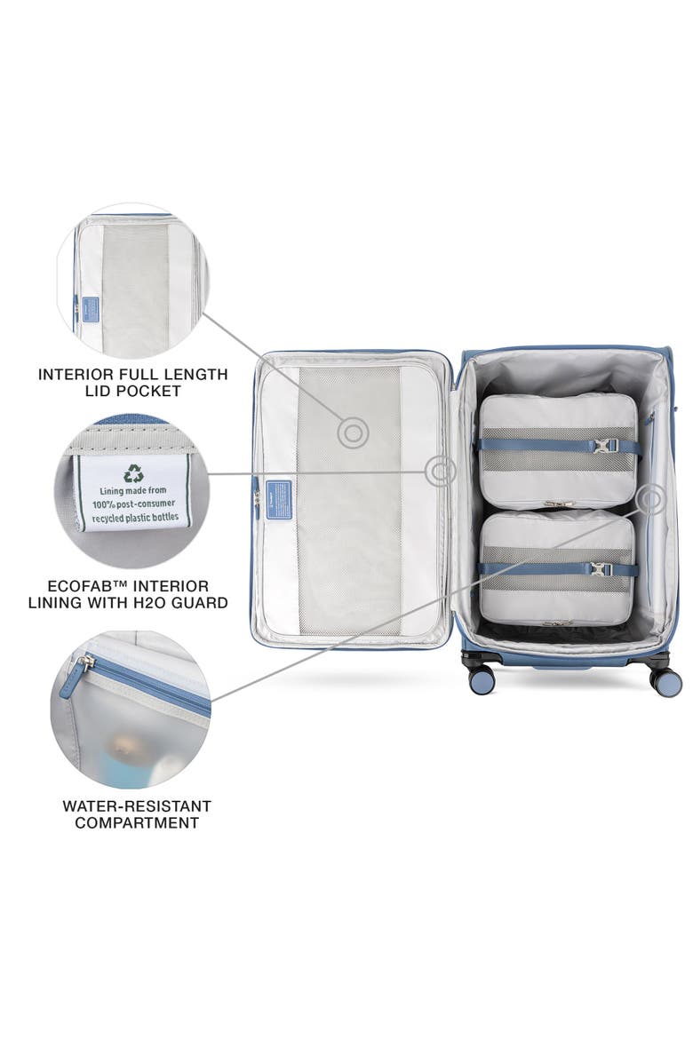 Versapack + Lightweight Softside Expandable 29" Large Checked Spinner Luggage, Alternate, color, Elemental Blue