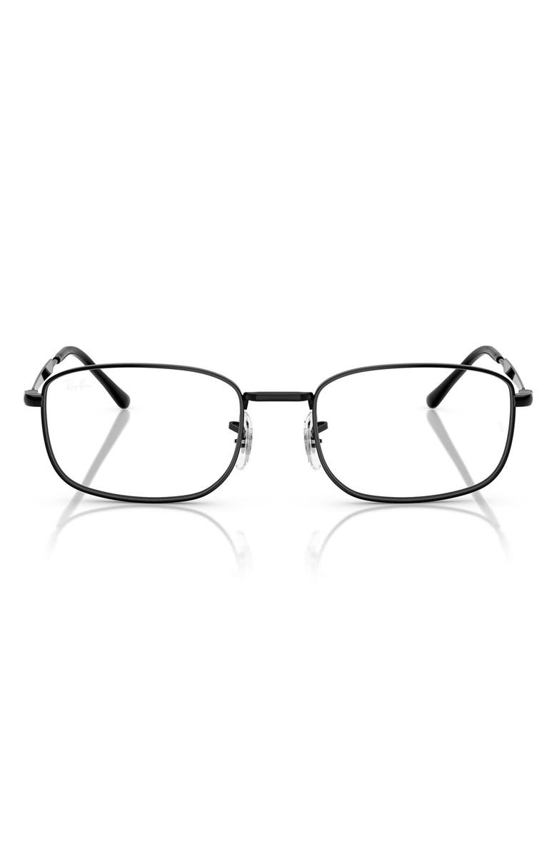 Ray-Ban 54mm Pillow Optical Glasses, Main, color, Black