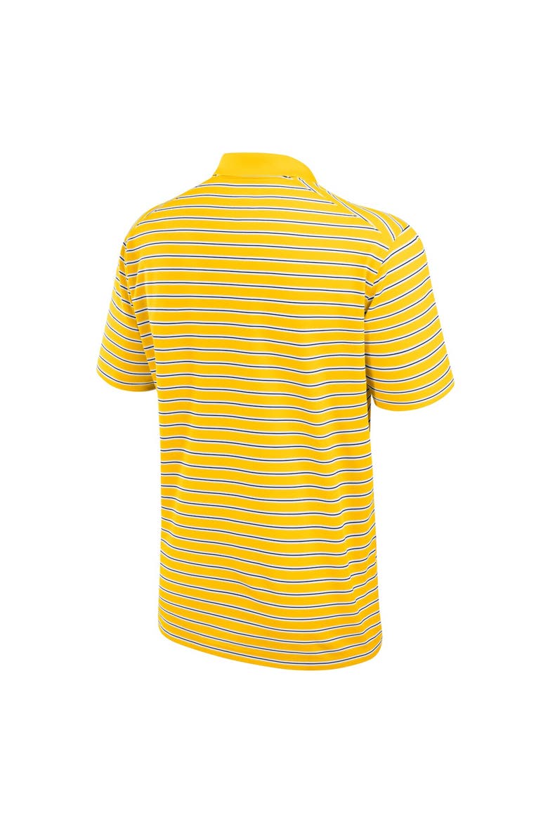 Men's Jordan Brand Maize/White Michigan Wolverines Primetime Victory Striped Performance Polo, Alternate, color, Maize