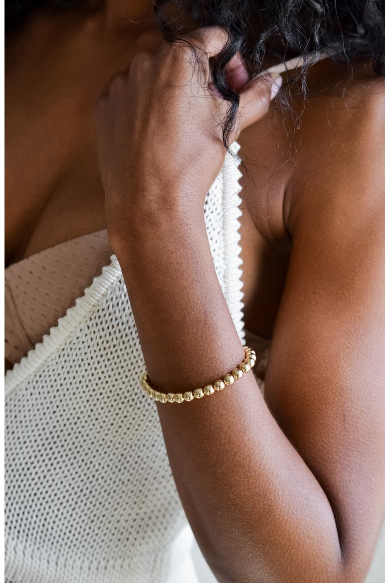 Cameron Beaded Bracelet, Alternate, color, GOLD