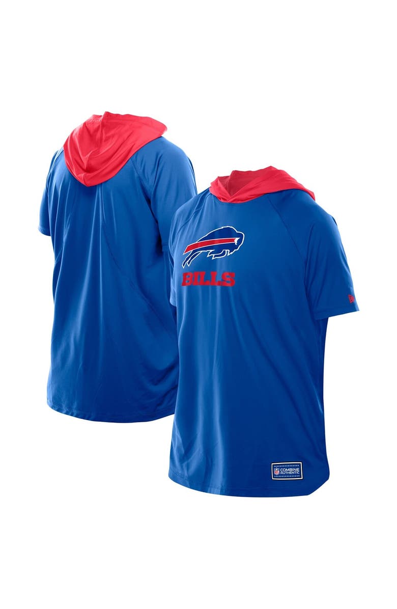 New Era Men's New Era Royal Buffalo Bills Combine Authentic Hooded Raglan Short-Sleeve T-Shirt, Main, color, Royal
