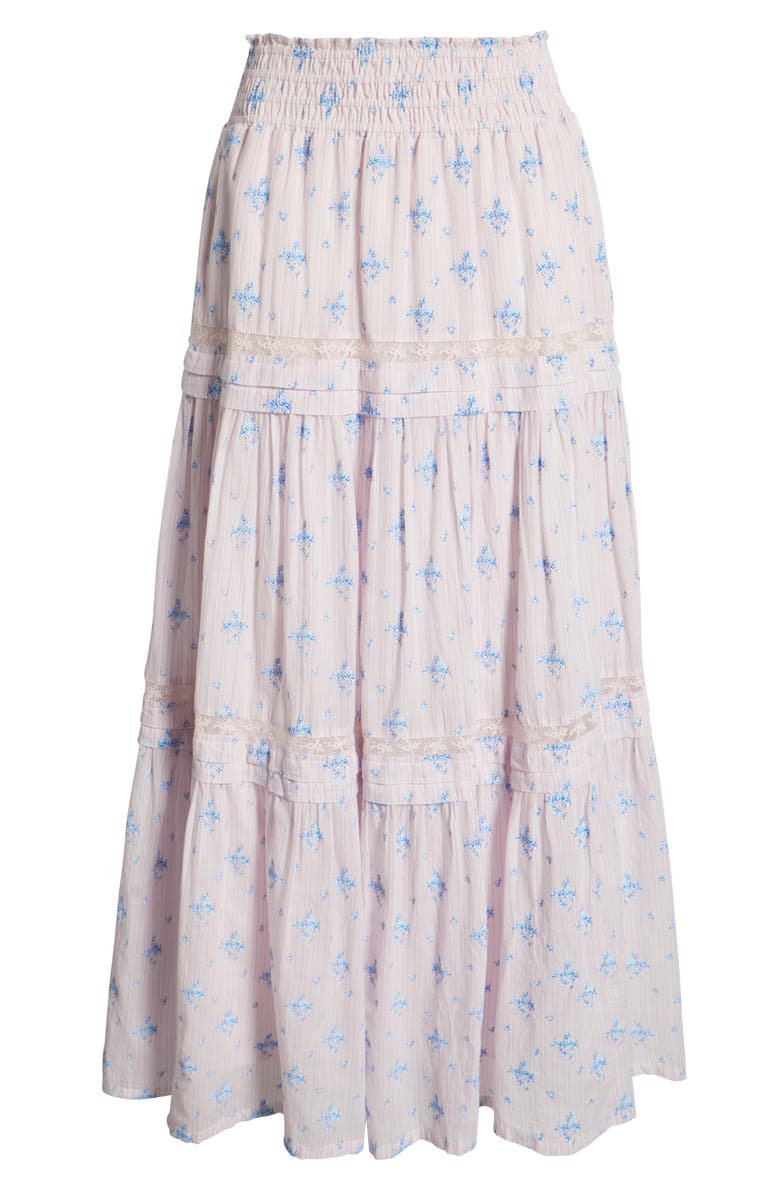 LoveShackFancy Phia Maxi Skirt, Alternate, color, Lilac Tide