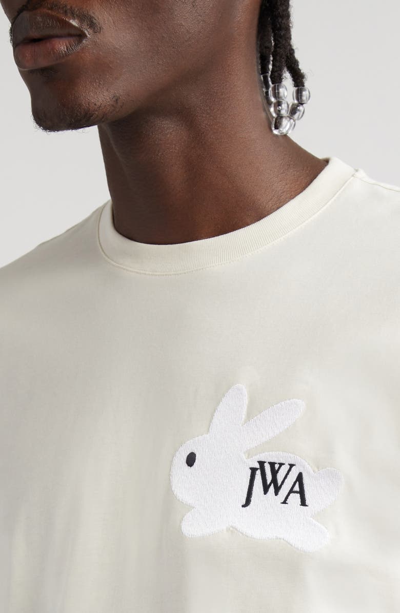 JW Anderson Emroidered Bunny Logo T-Shirt, Alternate, color, 