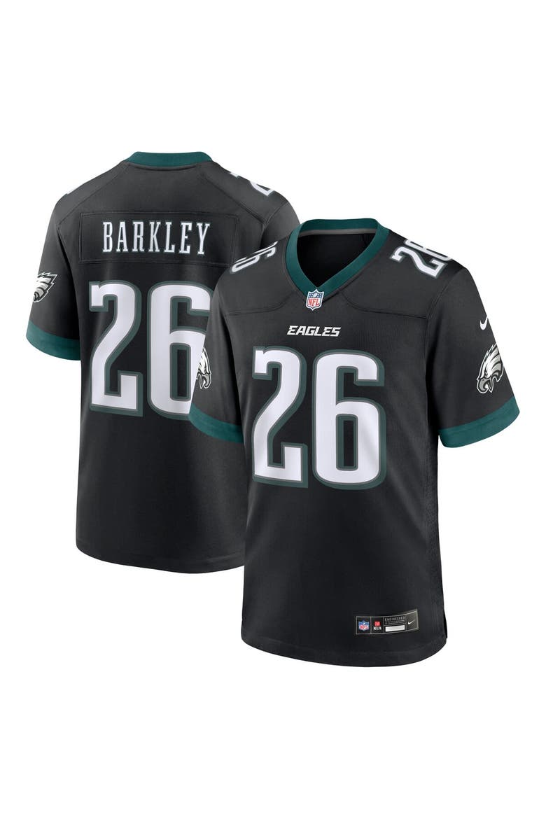 Men's Nike Saquon Barkley  Black Philadelphia Eagles Alternate Game Jersey, Main, color, Black